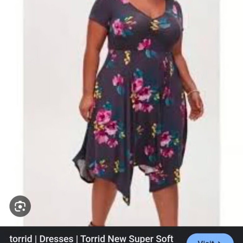 Torrid Super Soft Acas Floral Jersey Skater Dress. Size 4